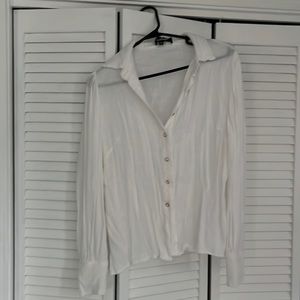 Lulus size M, white linen shirt
